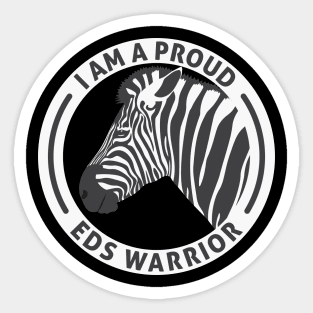 Ehlers Danlos Awareness Proud EDS Warrior Zebra Sticker